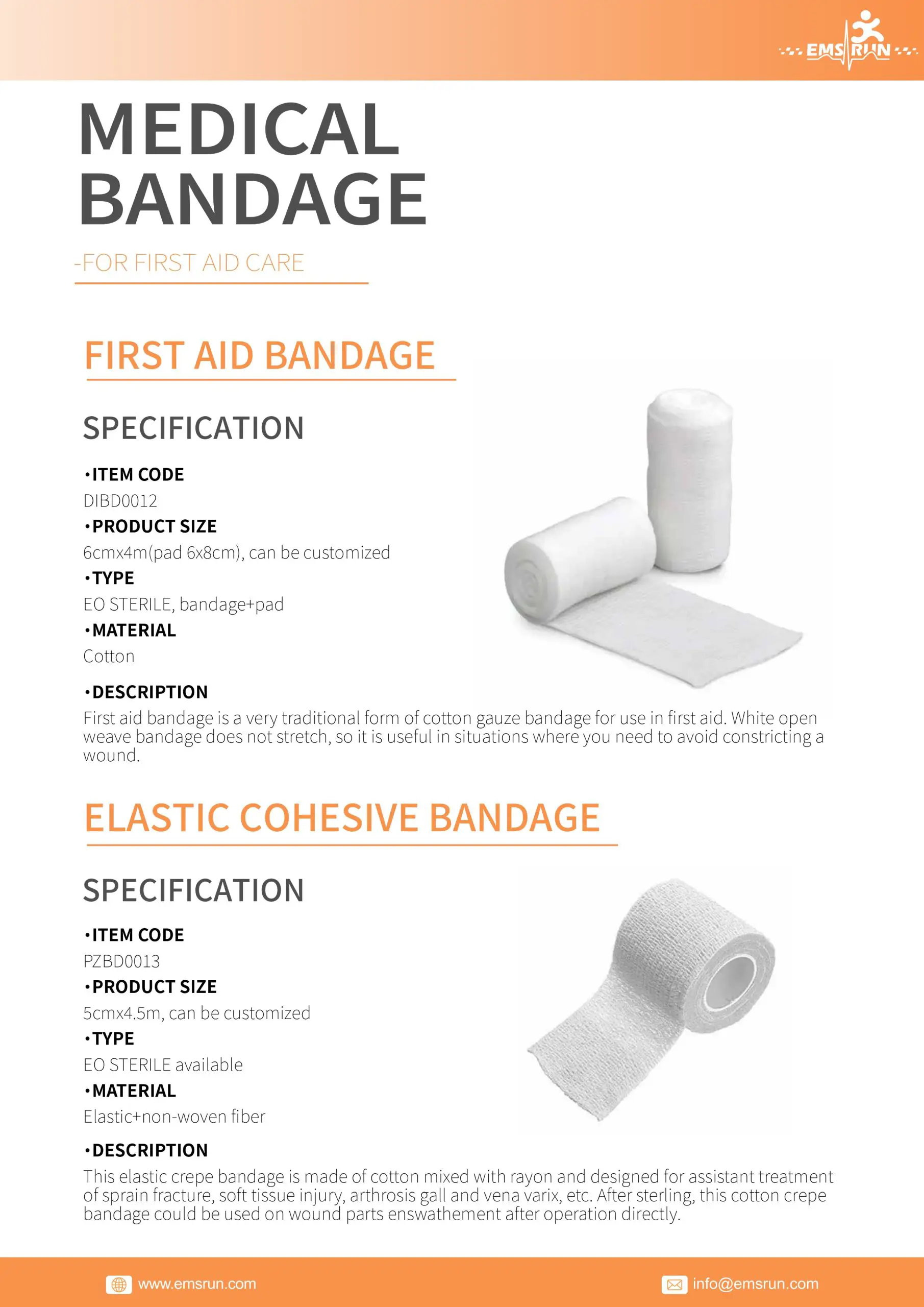 PBT conforming bandage catalog