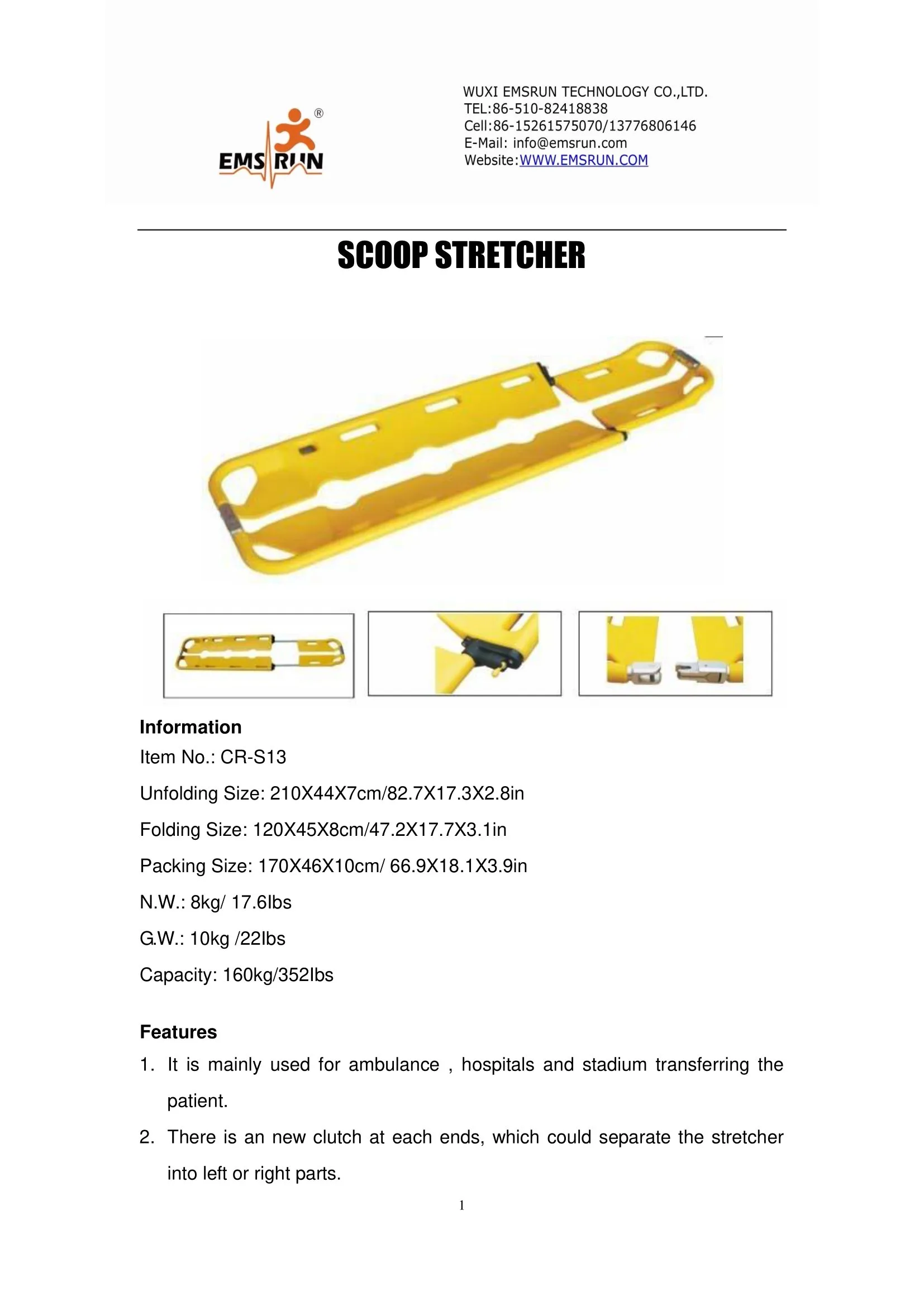 plastic scoop stretcher catalog